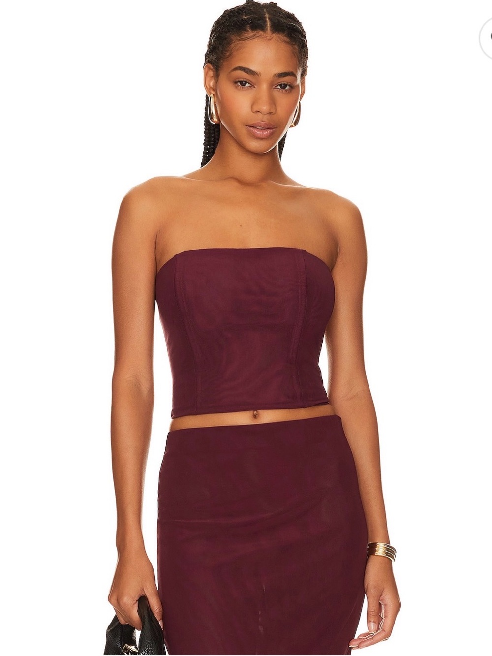 Camila Coelho Osiris Set - Top and Bottom in Burgundy